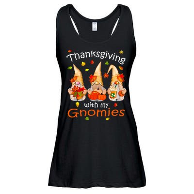 Funny Thanksgiving Gnome Gnomies Lover Ladies Essential Flowy Tank