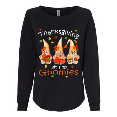 Funny Thanksgiving Gnome Gnomies Lover Womens California Wash Sweatshirt