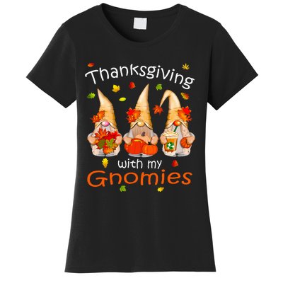 Funny Thanksgiving Gnome Gnomies Lover Women's T-Shirt