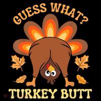 Funny Thanksgiving Guess What Turkey Butt Drawstring Bag