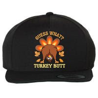 Funny Thanksgiving Guess What Turkey Butt Wool Snapback Cap