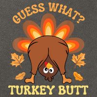 Funny Thanksgiving Guess What Turkey Butt Cotton Canvas Backpack