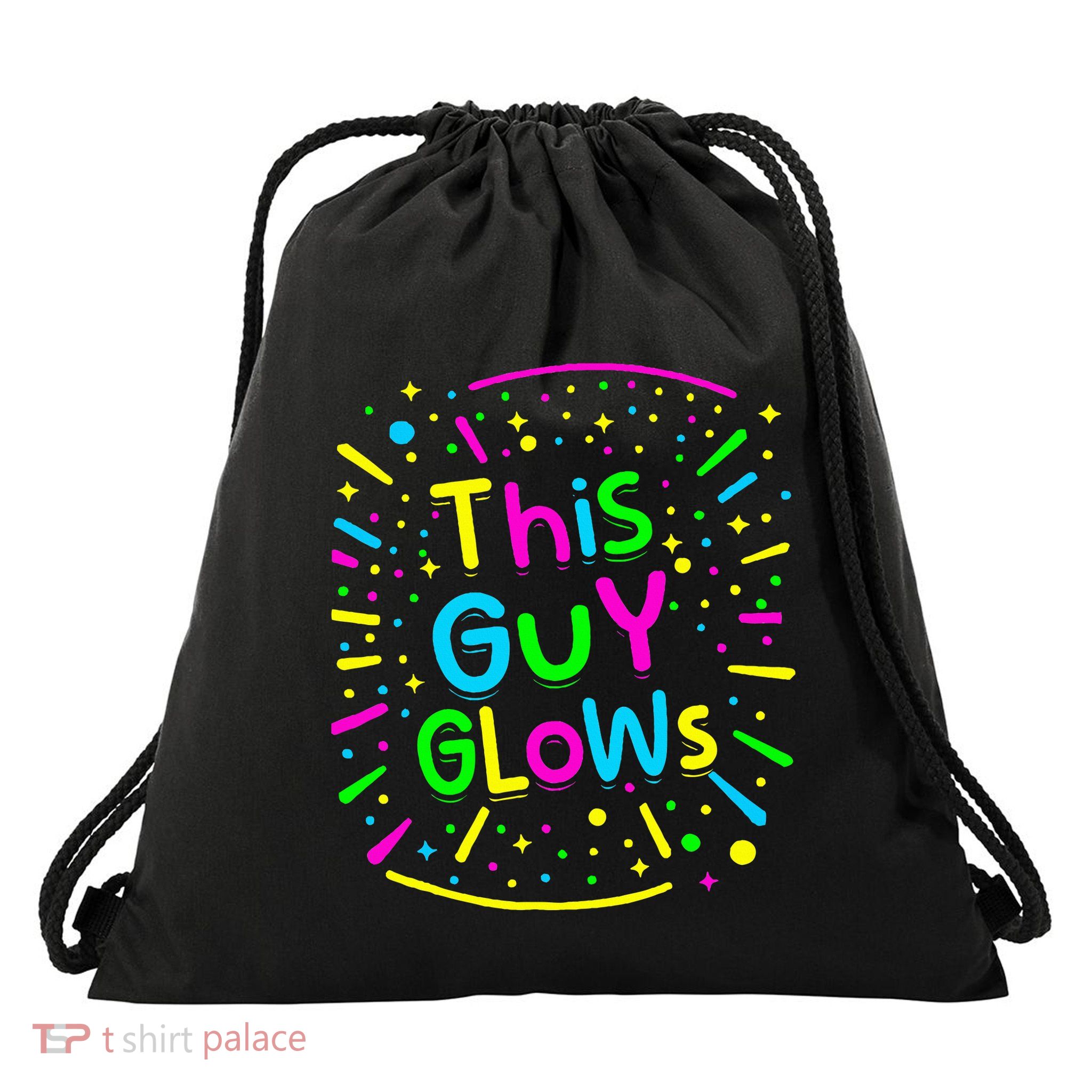 Funny This Guy Glows Drawstring Bag