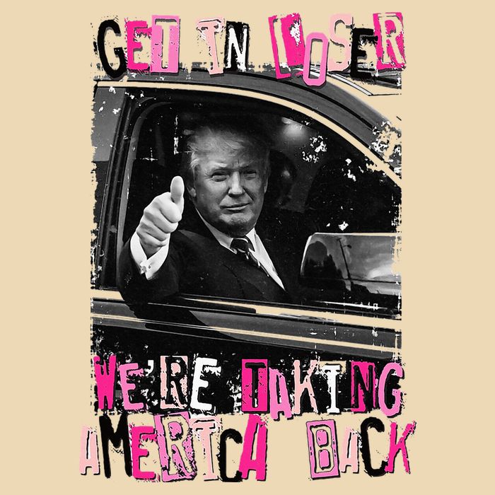Funny Trump Get In Loser Were Taki Drawstring Bag