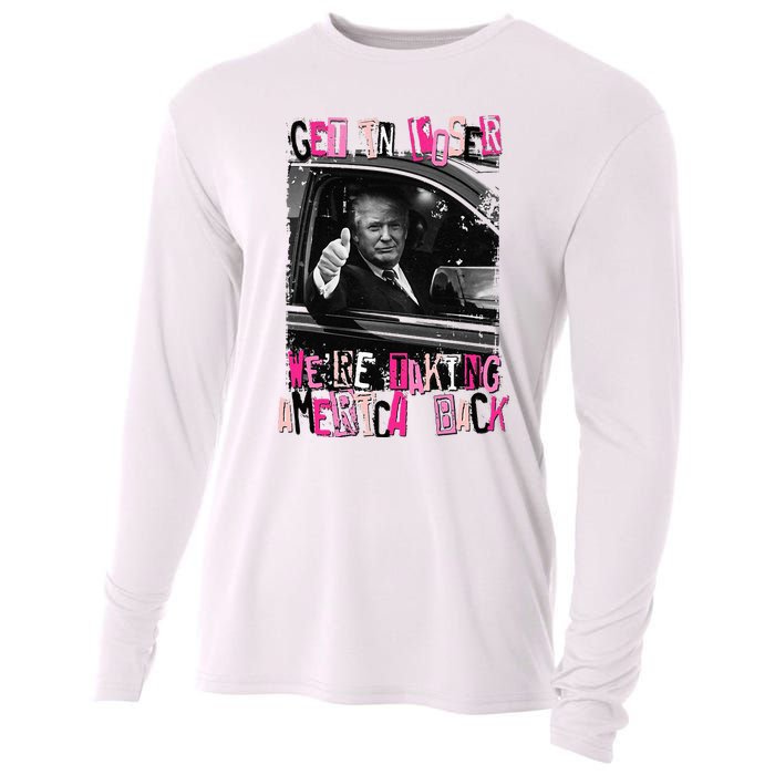 Funny Trump Get In Loser Were Taki Cooling Performance Long Sleeve Crew