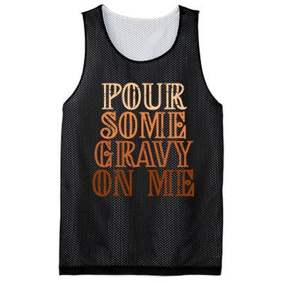 Funny Thanksgiving Gravy Pouring Festive Apron Mesh Reversible Basketball Jersey Tank