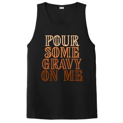 Funny Thanksgiving Gravy Pouring Festive Apron PosiCharge Competitor Tank