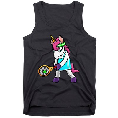 Funny Tennis Gift For Women Unicorn Lovers Cool Sports Tank Top