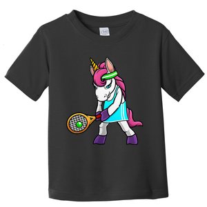 Funny Tennis Gift For Women Unicorn Lovers Cool Sports Toddler T-Shirt