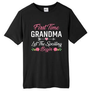 First Time Grandma Let The Spoiling Begin Birthday Grandma Tall Fusion ChromaSoft Performance T-Shirt