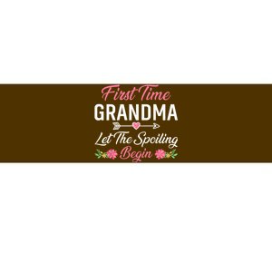 First Time Grandma Let The Spoiling Begin Birthday Grandma Bumper Sticker