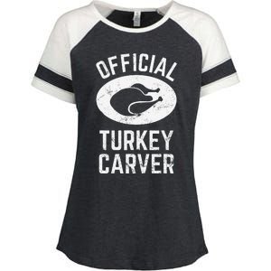 Funny Thanksgiving Guess What Turkey Butt Enza Ladies Jersey Colorblock Tee