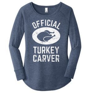 Funny Thanksgiving Guess What Turkey Butt Women's Perfect Tri Tunic Long Sleeve Shirt