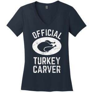 Funny Thanksgiving Guess What Turkey Butt Women's V-Neck T-Shirt