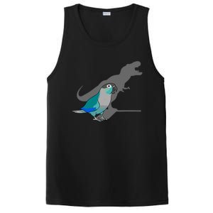 Funny Turquoise Green Cheeked Conure Trex Dinosaur Parrot PosiCharge Competitor Tank