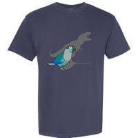 Funny Turquoise Green Cheeked Conure Trex Dinosaur Parrot Garment-Dyed Heavyweight T-Shirt