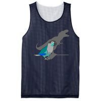 Funny Turquoise Green Cheeked Conure Trex Dinosaur Parrot Mesh Reversible Basketball Jersey Tank