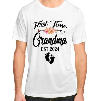 First Time Grandma 2024 Pregnancy announcement New Grandma Adult ChromaSoft Performance T-Shirt