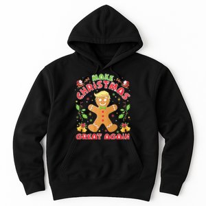 Funny Trump Gingerbread Man Make Christmas Great Again 2024 Hoodie