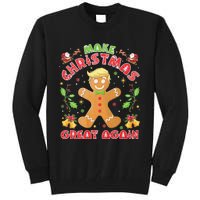 Funny Trump Gingerbread Man Make Christmas Great Again 2024 Tall Sweatshirt