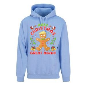 Funny Trump Gingerbread Man Make Christmas Great Again 2024 Unisex Surf Hoodie