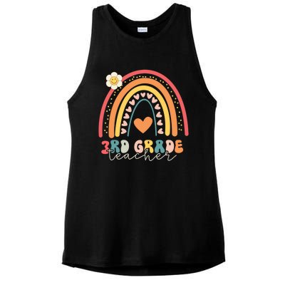 Funny Third Grade Back To School Rainbow Leopard 3Rd Grade Funny Gift Ladies PosiCharge Tri-Blend Wicking Tank