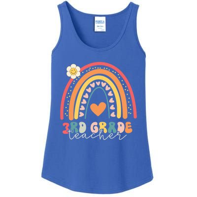 Funny Third Grade Back To School Rainbow Leopard 3Rd Grade Funny Gift Ladies Essential Tank