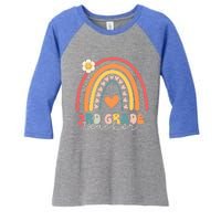 Funny Third Grade Back To School Rainbow Leopard 3Rd Grade Funny Gift Women's Tri-Blend 3/4-Sleeve Raglan Shirt