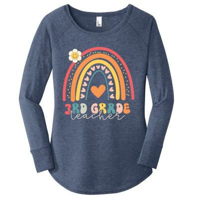 Funny Third Grade Back To School Rainbow Leopard 3Rd Grade Funny Gift Women's Perfect Tri Tunic Long Sleeve Shirt