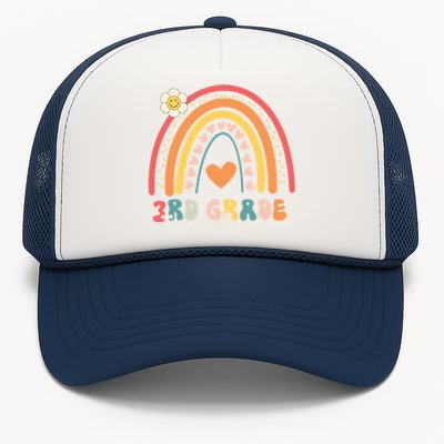 Funny Third Grade Back To School Rainbow Leopard 3Rd Grade Funny Gift Trucker Hat