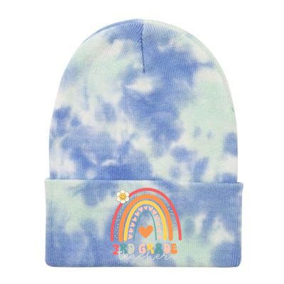 Funny Third Grade Back To School Rainbow Leopard 3Rd Grade Funny Gift Tie Dye 12in Knit Beanie