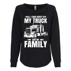 Funny Trucker Gifts Truck Driver Husband Semi Trailer Womens California Wash Sweatshirt