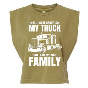 Funny Trucker Gifts Truck Driver Husband Semi Trailer Garment-Dyed Women's Muscle Tee