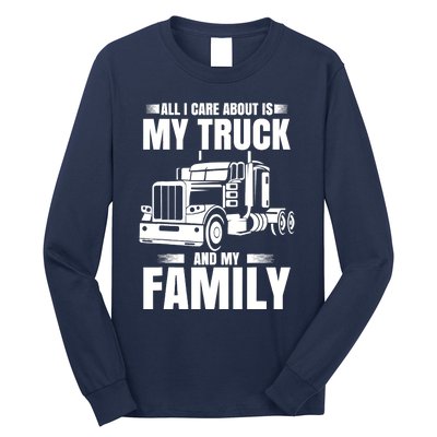 Funny Trucker Gifts Truck Driver Husband Semi Trailer Long Sleeve Shirt