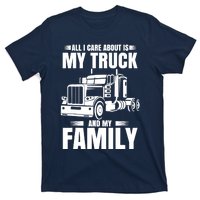 Funny Trucker Gifts Truck Driver Husband Semi Trailer T-Shirt