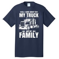 Funny Trucker Gifts Truck Driver Husband Semi Trailer Tall T-Shirt