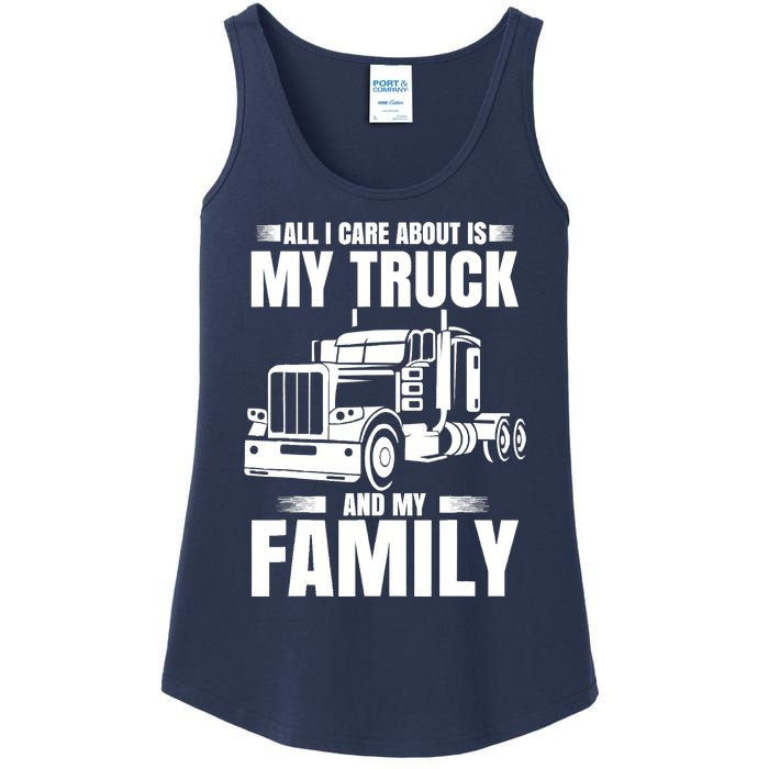 Funny Trucker Gifts Truck Driver Husband Semi Trailer Ladies Essential Tank