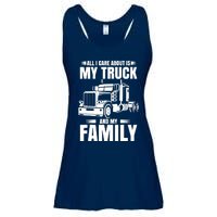 Funny Trucker Gifts Truck Driver Husband Semi Trailer Ladies Essential Flowy Tank