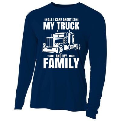 Funny Trucker Gifts Truck Driver Husband Semi Trailer Cooling Performance Long Sleeve Crew