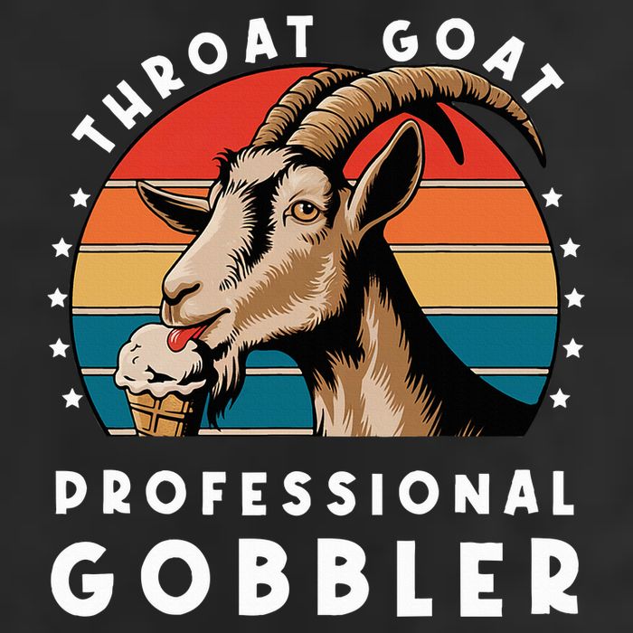 Funny Throat Goat Professional Gobbler 7 Panel Mesh Trucker Snapback Hat