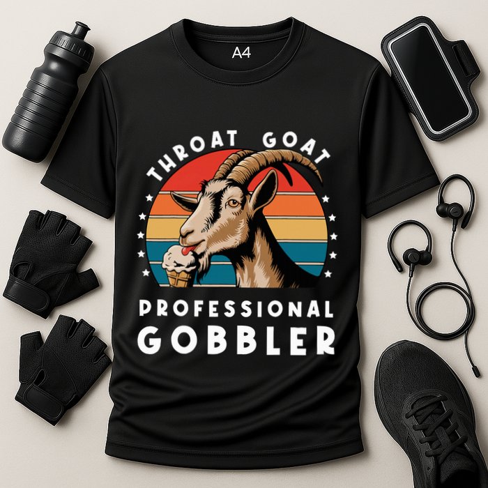 Funny Throat Goat Professional Gobbler Cooling Performance Crew T-Shirt