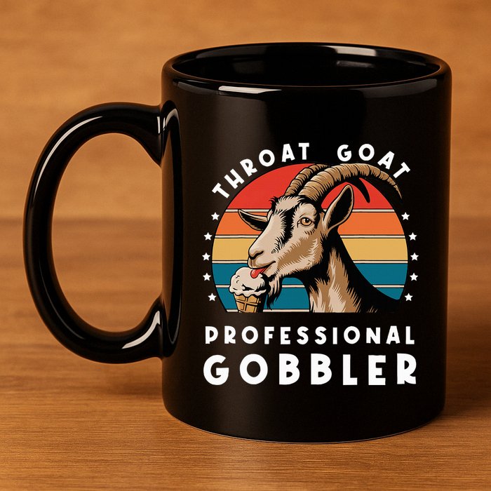 Funny Throat Goat Professional Gobbler 11oz C Handle Ceramic Mug
