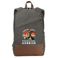 Funny Throat Goat Professional Gobbler Cotton Canvas Backpack