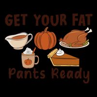 Funny Thanksgiving Get Your Fat Pants Ready Drawstring Bag