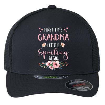 First Time Grandma Let The Spoiling Begin for  Flexfit Unipanel Trucker Cap