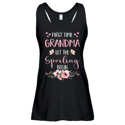 First Time Grandma Let The Spoiling Begin for  Ladies Essential Flowy Tank