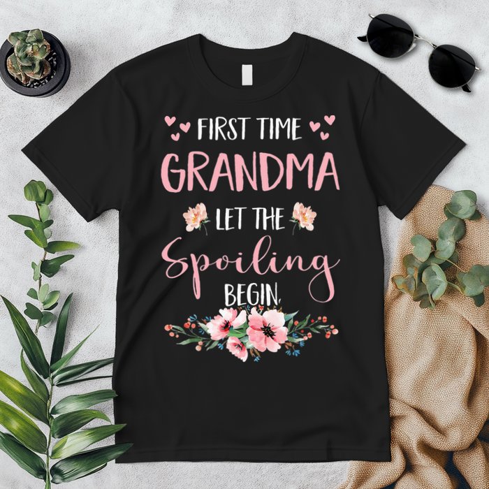 First Time Grandma Let The Spoiling Begin for  Premium T-Shirt