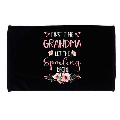 First Time Grandma Let The Spoiling Begin for  Microfiber Hand Towel