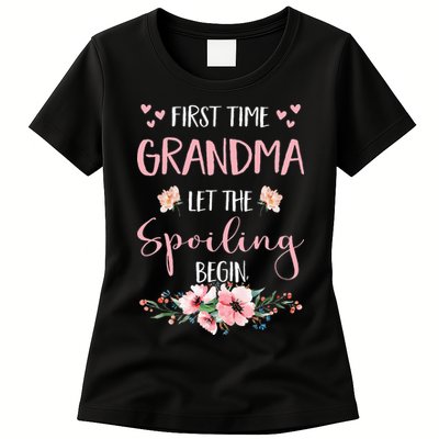 First Time Grandma Let The Spoiling Begin for  Womens T-Shirt
