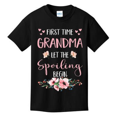 First Time Grandma Let The Spoiling Begin for  Kids T-Shirt